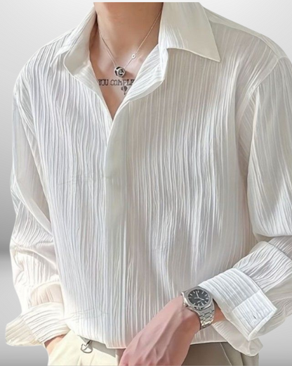 Louis | Chemise Texturée à Manches Longues