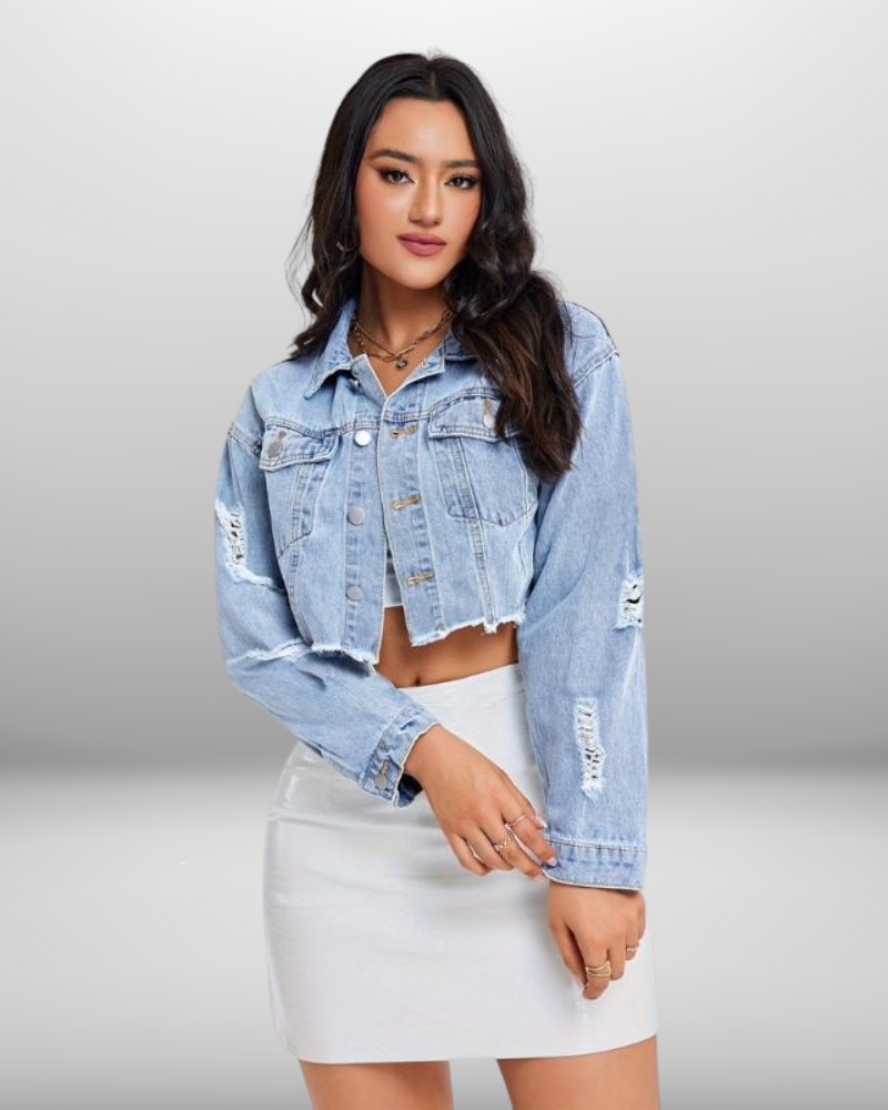 Camille | Veste en Jean Rétro pour Femme