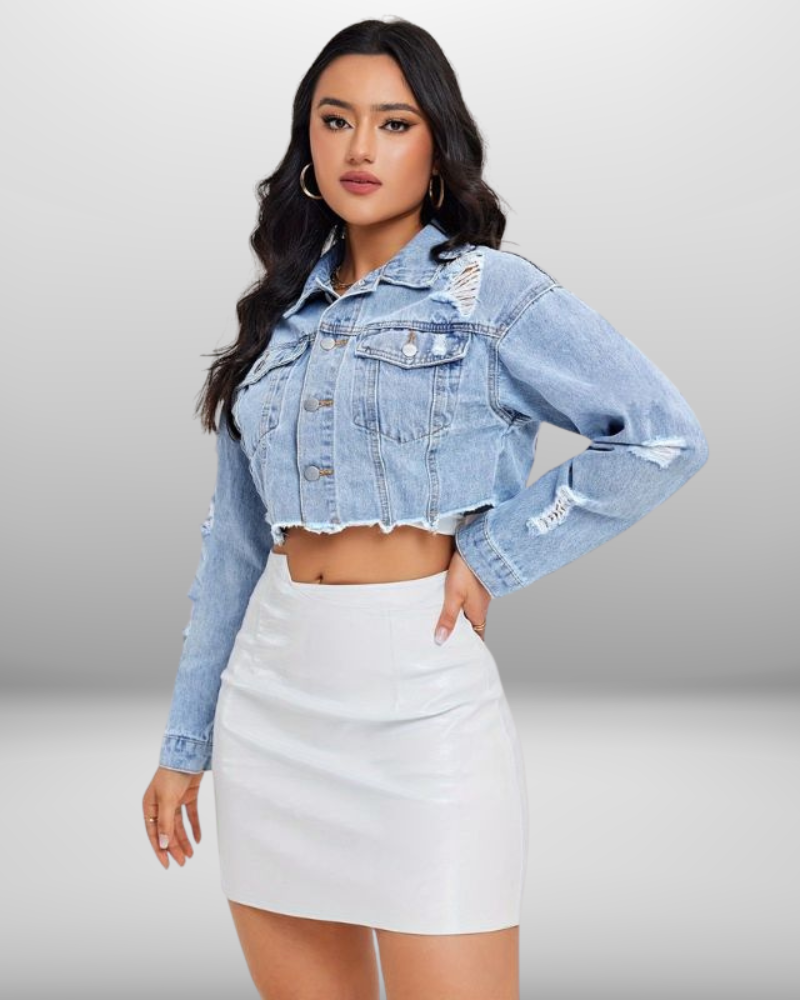 Camille | Veste en Jean Rétro pour Femme