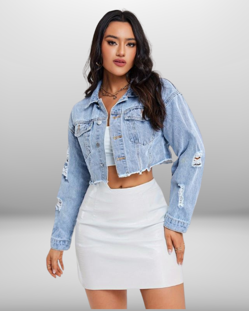 Camille | Veste en Jean Rétro pour Femme
