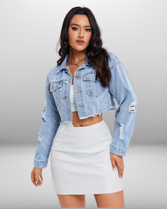 Camille | Veste en Jean Rétro pour Femme