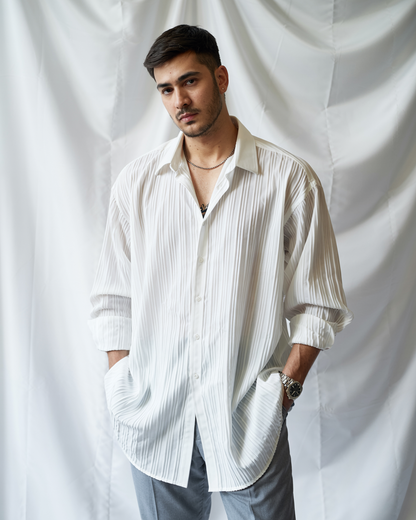 Louis | Chemise Texturée à Manches Longues